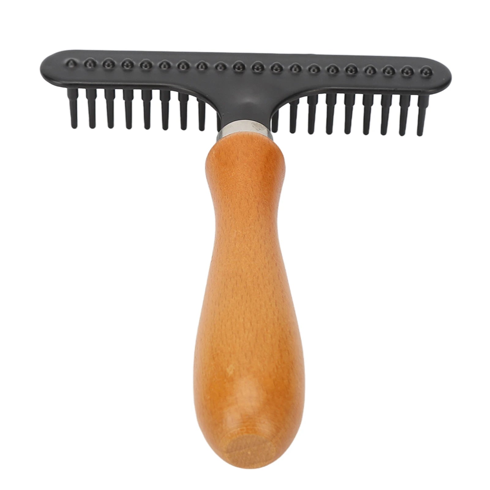 Wooden Handle Deshedding & Detangling Brush for Pets