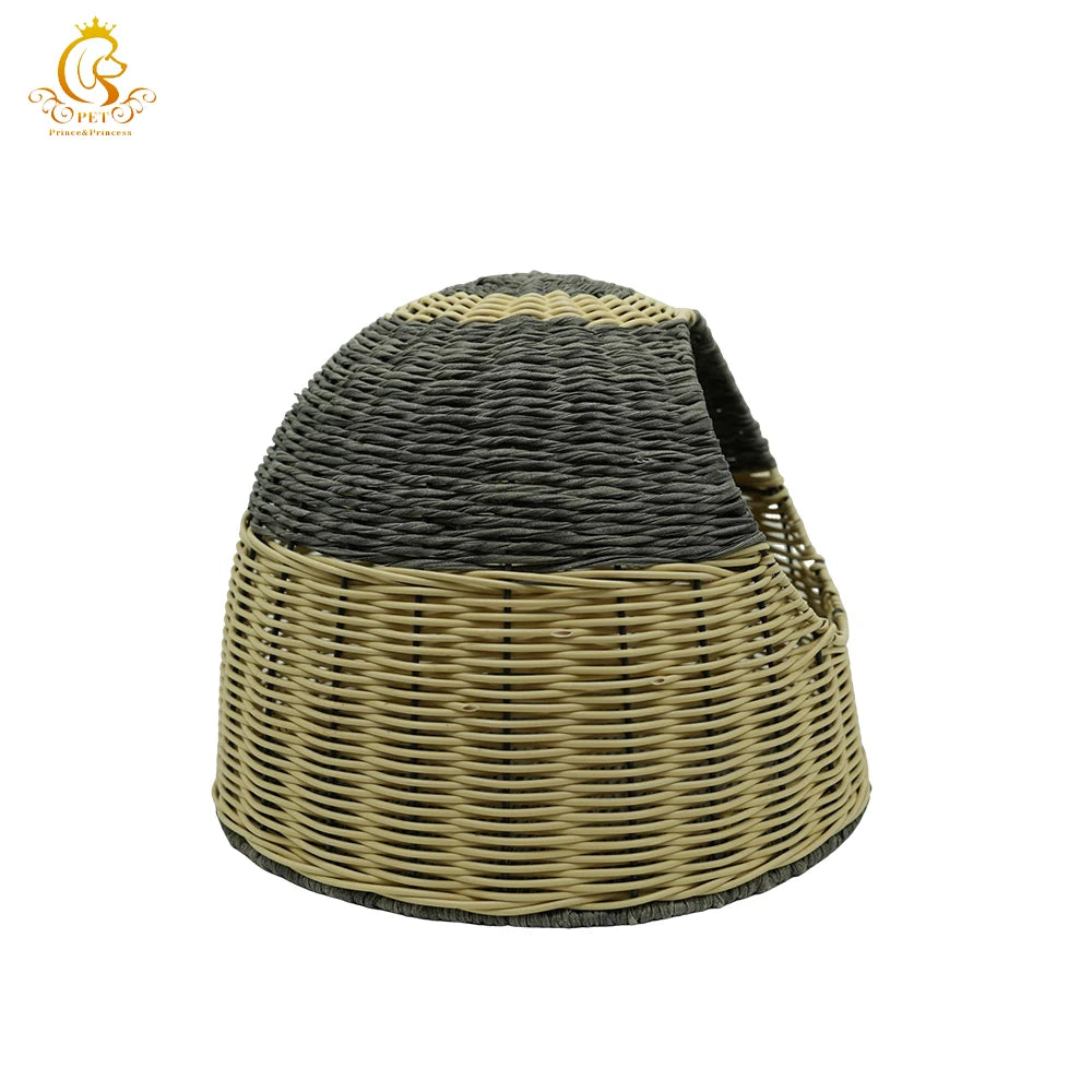 Rattan Pet House for Small Dogs & Cats
