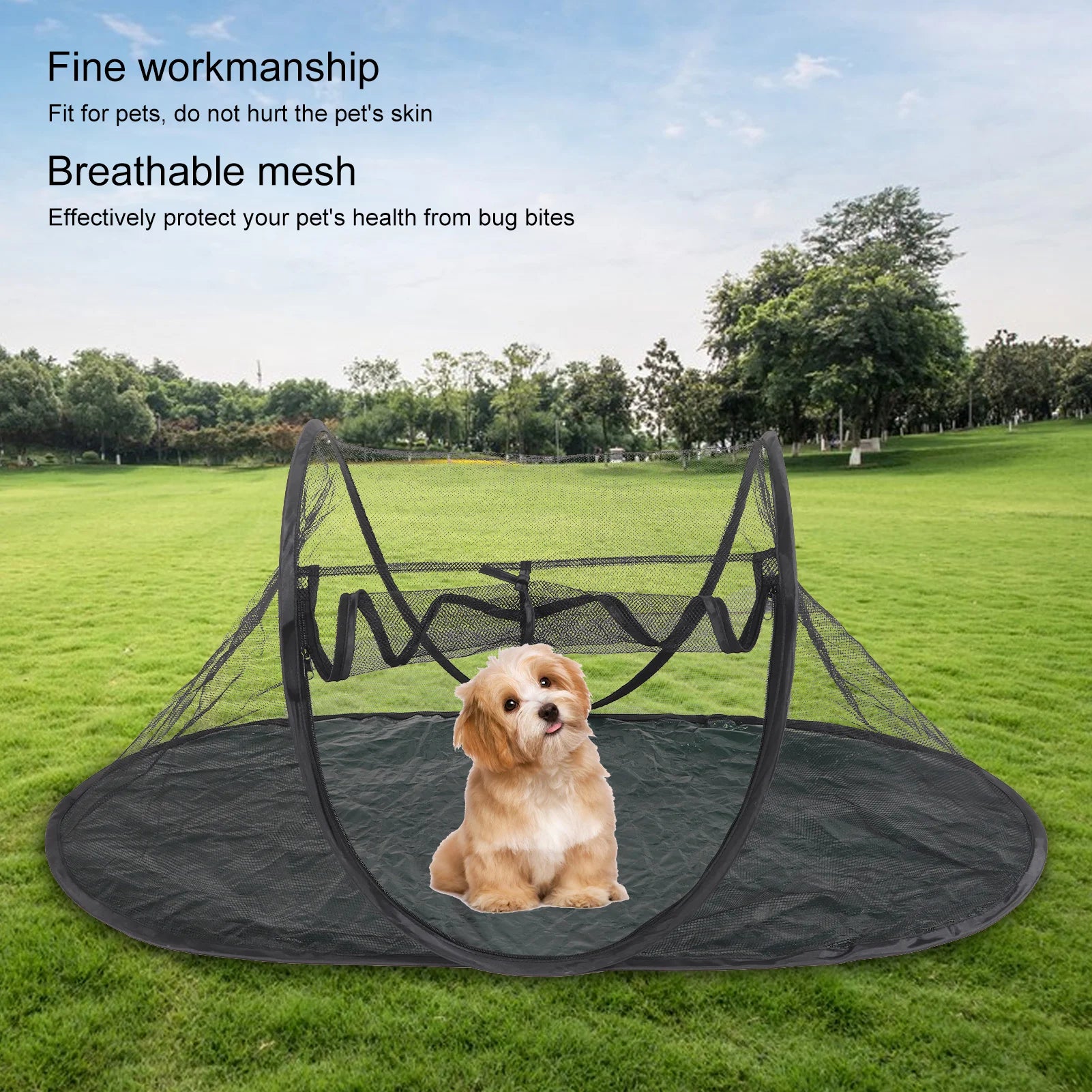 Foldable Breathable Outdoor Cat & Dog Enclosure Tent