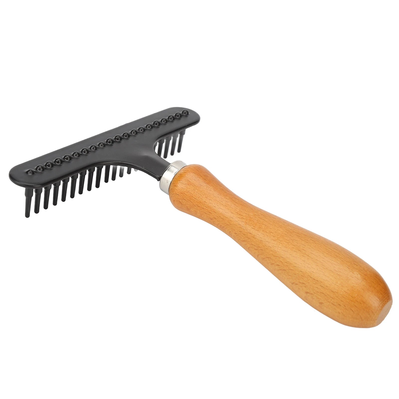 Wooden Handle Deshedding & Detangling Brush for Pets