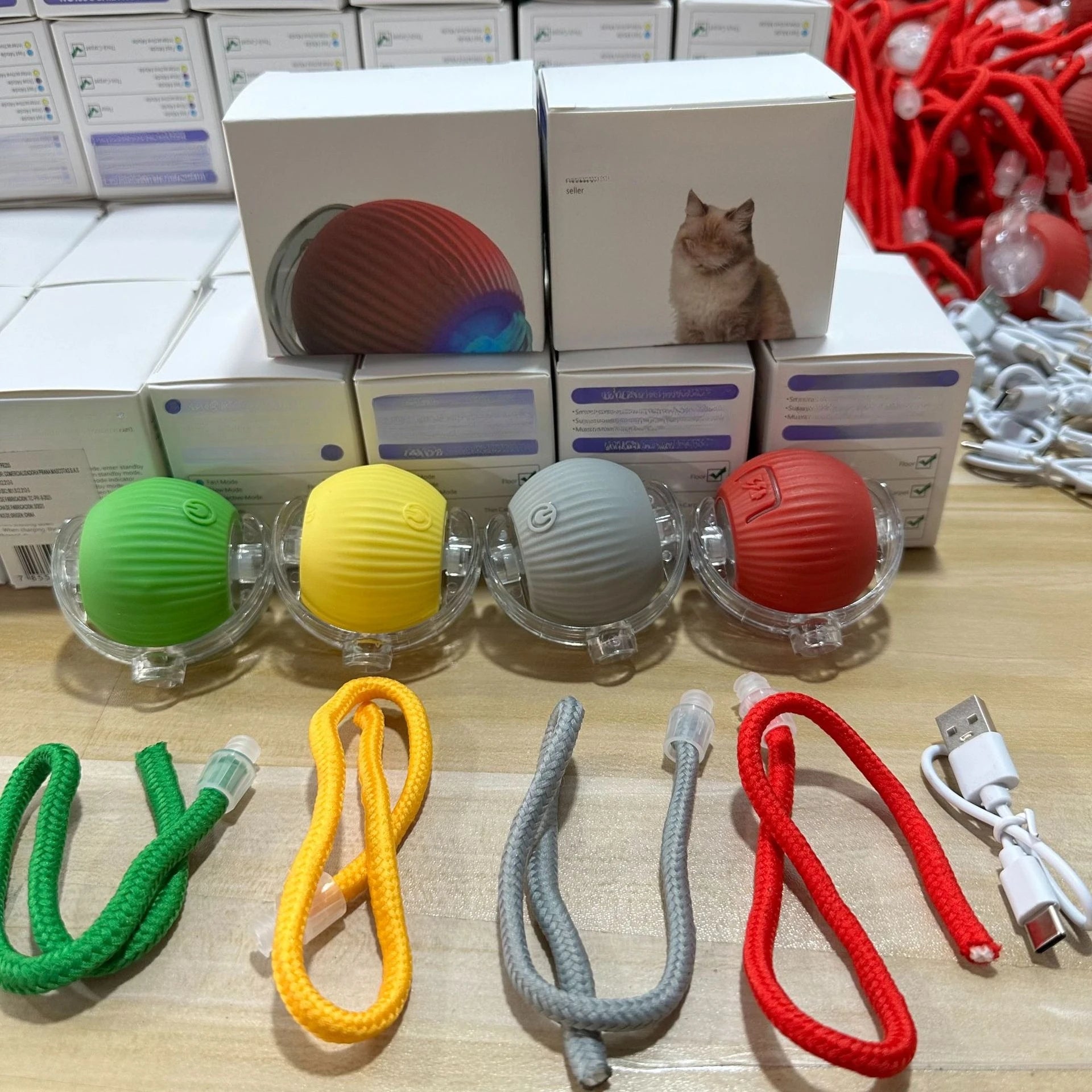 Self-Entertainment Rope Teaser Jumping Ball for Pets
