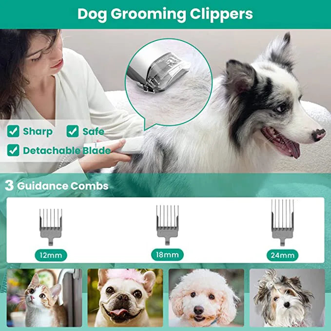 Professional 7-Piece Pet Grooming Clipper Kit