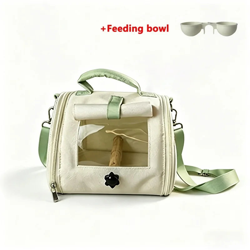 Multifunctional Portable Pet Carrier Bag with Feeding Bowl