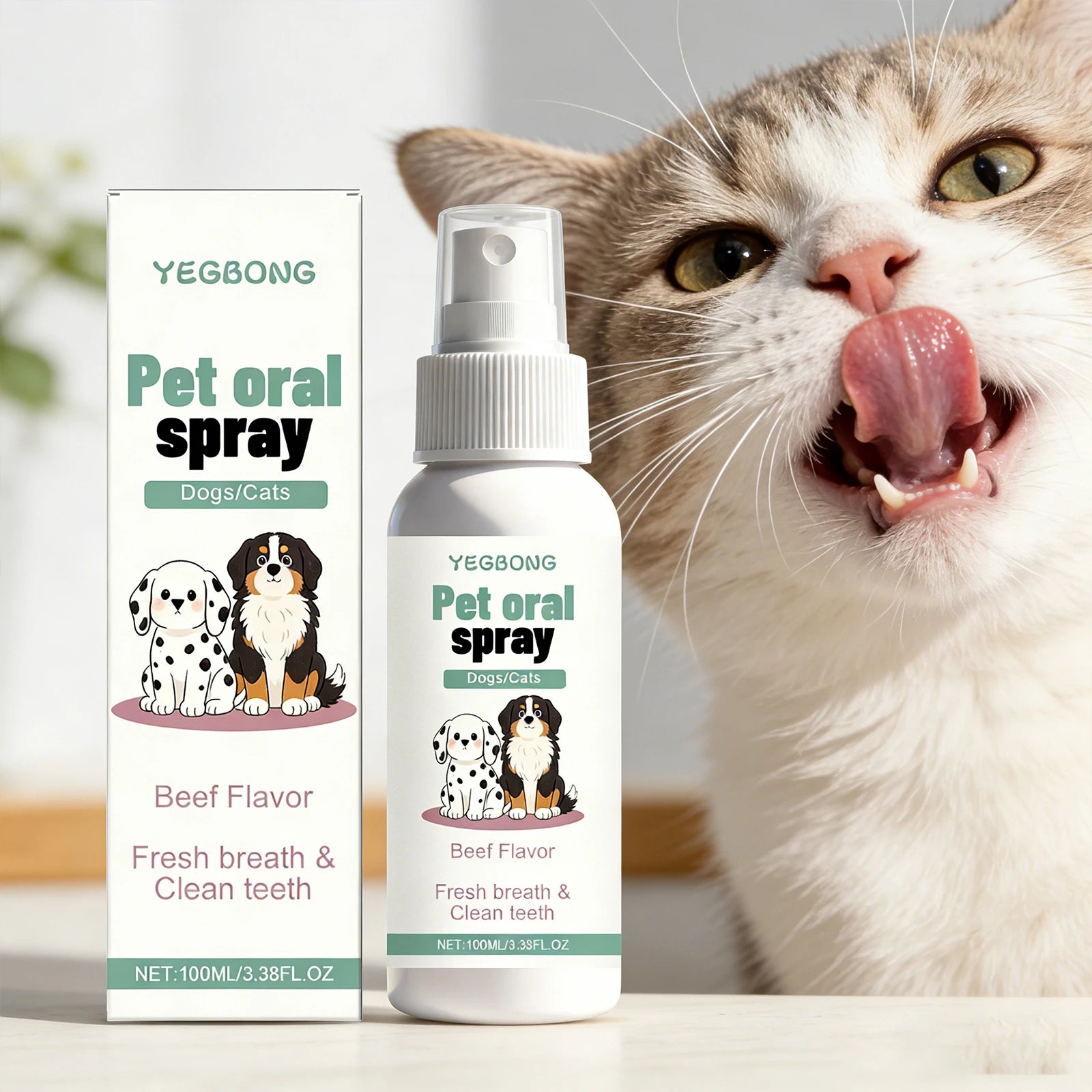 No-Rinse Oral Spray for Fresh Breath in Dogs & Cats
