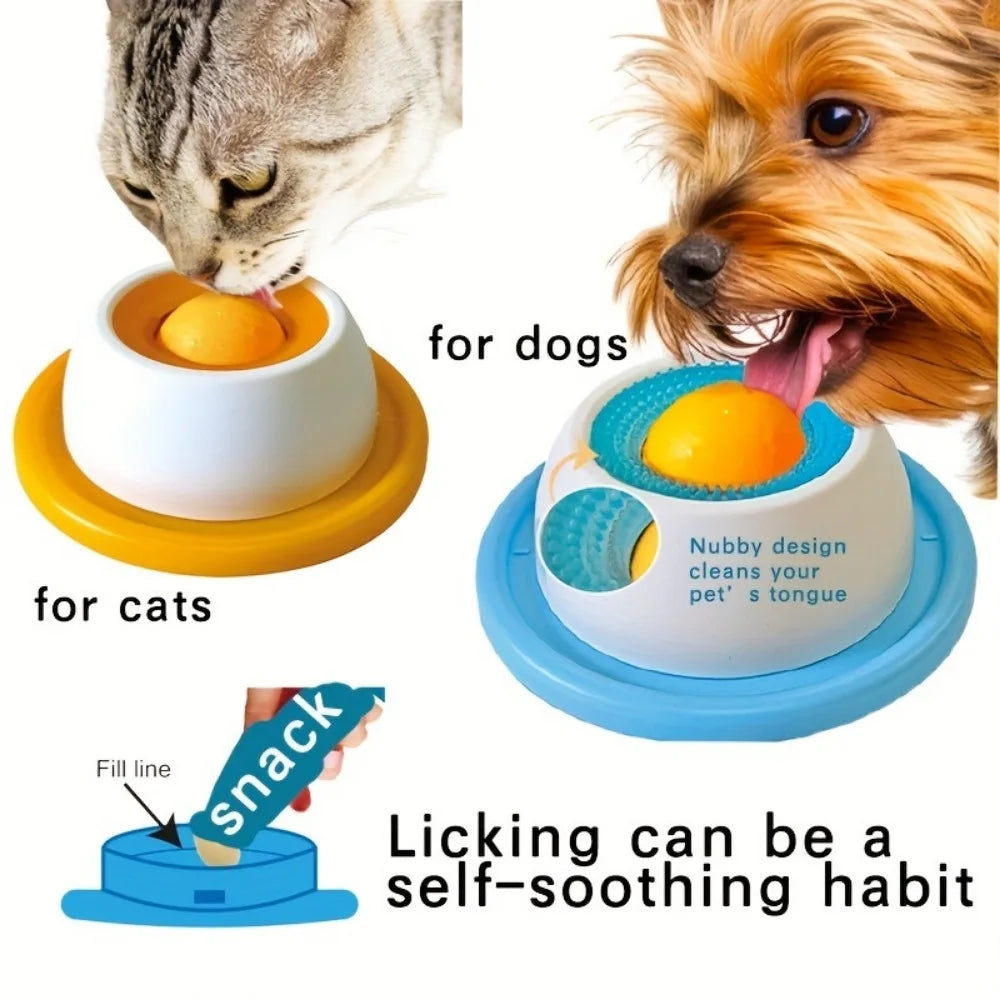 Lick Mat & Slow Feeder Bowl for Dogs & Cats