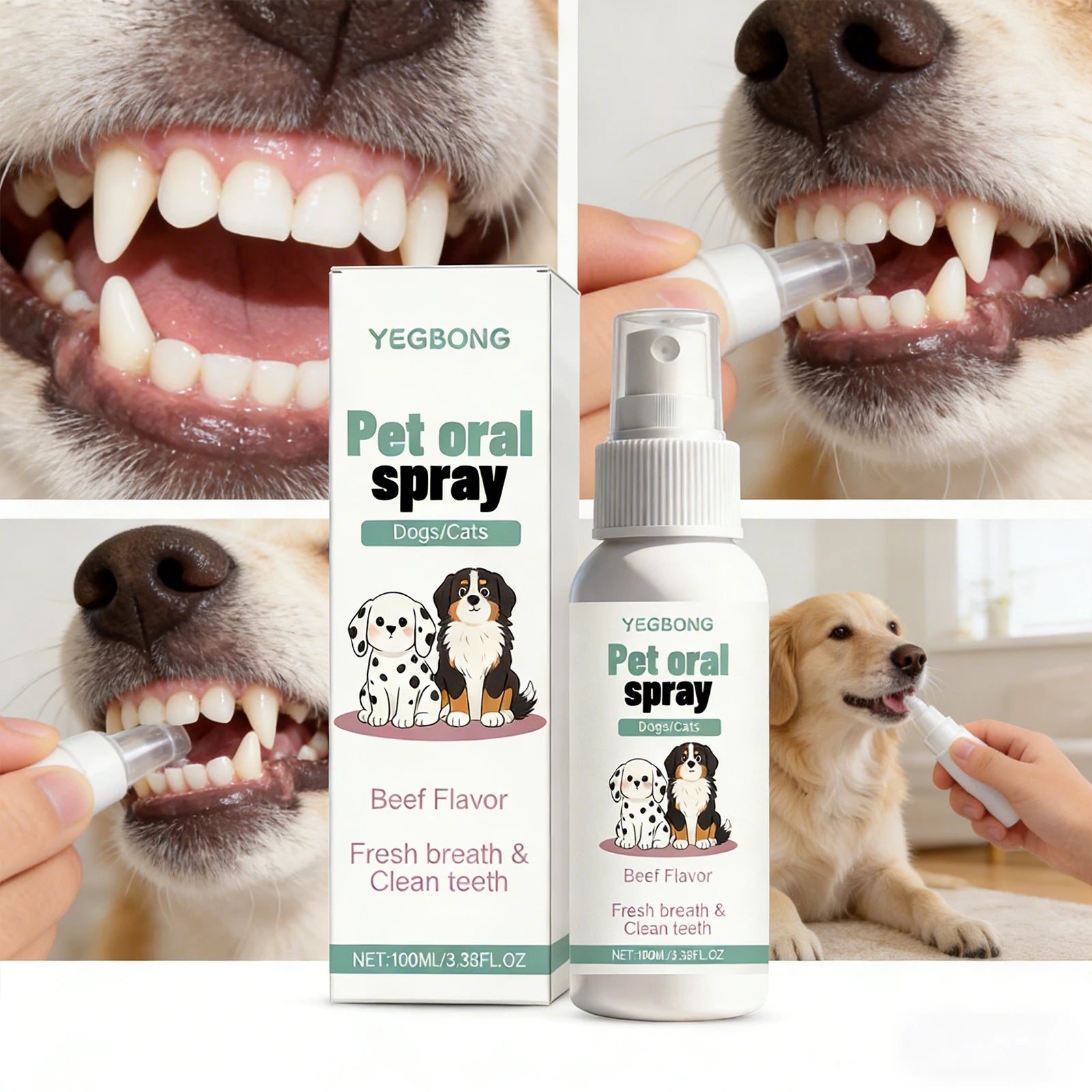 No-Rinse Oral Spray for Fresh Breath in Dogs & Cats