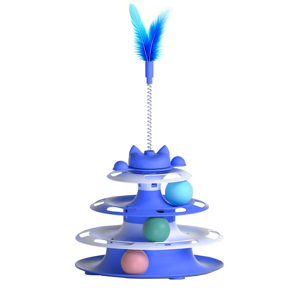 Cat Turntable Spinner & Teaser Ball Toy